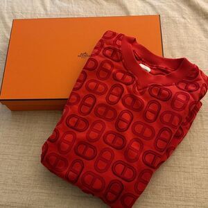 NWT Hermes Chaine D’Ancre Coulissee Tunic in Bright Red. Size 34 Fr./US Size 2.